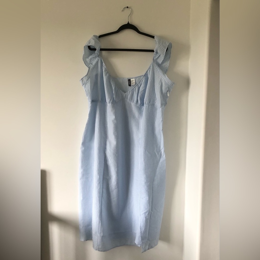 Blue Gingham Sleeveless Dress